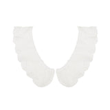 Maxbell 3x1pair White Flower DIY Lace Collar Sewing Craft Neckline Trimming Decoration