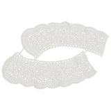 Maxbell 3x1pair White Flower DIY Lace Collar Sewing Craft Neckline Trimming Decoration