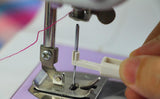 Maxbell Pair Cowhide Cow Leather Finger Cots + Household Sewing Machines Needle Threader