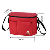 Maxbell Multi-function Baby Carriages Diaper Nappy Bag Mummy Shoulder Bag Red
