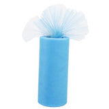Maxbell Mutil 6" x 25 yard Tulle Roll Spool Tutu Wedding Decor Bow Lake Blue