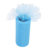 Maxbell Mutil 6" x 25 yard Tulle Roll Spool Tutu Wedding Decor Bow Lake Blue