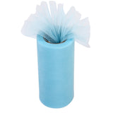 Maxbell Mutil 6" x 25 yard Tulle Roll Spool Tutu Wedding Decor Bow Sky Blue