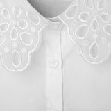 Maxbell Wholesale 6pcs White Women Lace Fake Half Shirt Blouse Collar Cotton Accessroy