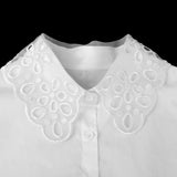 Maxbell Wholesale 6pcs White Women Lace Fake Half Shirt Blouse Collar Cotton Accessroy