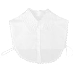 Maxbell Wholesale 6pcs White Women Lace Fake Half Shirt Blouse Collar Cotton Accessroy