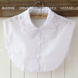 Maxbell Wholesale 6pcs White Women Lace Fake Half Shirt Blouse Collar Cotton Accessroy