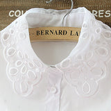 Maxbell Wholesale 6pcs White Women Lace Fake Half Shirt Blouse Collar Cotton Accessroy