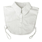 Maxbell Wholesale 6pcs White Women Lace Fake Half Shirt Blouse Collar Cotton Accessroy