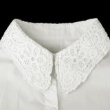 Maxbell Wholesale 6pcs White Women Lace Fake Half Shirt Blouse Collar Cotton Accessroy