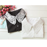 Maxbell Wholesale 6pcs White Women Lace Fake Half Shirt Blouse Collar Cotton Accessroy
