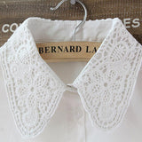 Maxbell Wholesale 6pcs White Women Lace Fake Half Shirt Blouse Collar Cotton Accessroy