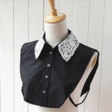 Maxbell 2pcs Black Women Lace Fake Half Shirt Blouse Collar Detachable Costume Accessroy