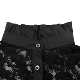 Maxbell Ladies Lace Floral Fake Choker Collar Necklace Detachable Half Shirt Blouse Tops