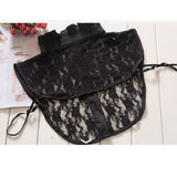 Maxbell 2pcs Black Women Lace Fake Half Shirt Blouse Collar Detachable Costume Accessroy
