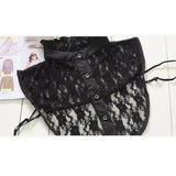 Maxbell Ladies Lace Floral Fake Choker Collar Necklace Detachable Half Shirt Blouse Tops