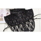 Maxbell 2pcs Black Women Lace Fake Half Shirt Blouse Collar Detachable Costume Accessroy