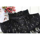 Maxbell 2pcs Black Women Lace Fake Half Shirt Blouse Collar Detachable Costume Accessroy