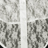 Maxbell Ladies Lace Floral Fake Choker Collar Necklace Detachable Half Shirt Blouse Tops