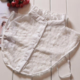 Maxbell Ladies Lace Floral Fake Choker Collar Necklace Detachable Half Shirt Blouse Tops