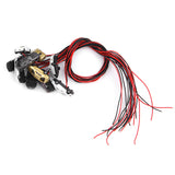 Maxbell 10pcs Model Cars with Light for Scenery Layout or Diorama 12V+10pcs Model Street Lamp Lights Single Head for Model Train Layout Scenery