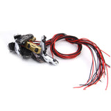 Maxbell 10pcs Model Cars with Light for Scenery Layout or Diorama 12V+10pcs Model Street Lamp Lights Single Head for Model Train Layout Scenery