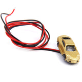Maxbell 10pcs Model Cars with Light for Scenery Layout or Diorama 12V+10pcs Model Street Lamp Lights Single Head for Model Train Layout Scenery