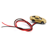 Maxbell 10pcs Model Cars with Light for Scenery Layout or Diorama 12V+10pcs Model Street Lamp Lights Single Head for Model Train Layout Scenery