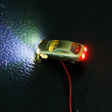 Maxbell 10pcs Model Cars with Light for Scenery Layout or Diorama 12V+10pcs Model Street Lamp Lights Single Head for Model Train Layout Scenery