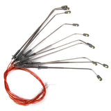Maxbell 8x10pcs Model Street Lamp Lights Single Head for Model Train Layout Scenery