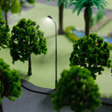 Maxbell 8x10pcs Model Street Lamp Lights Single Head for Model Train Layout Scenery