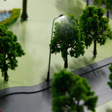 Maxbell 10pcs Model Cars with Light for Scenery Layout or Diorama 12V+10pcs Model Street Lamp Lights Single Head for Model Train Layout Scenery