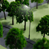 Maxbell 10 MODEL LED LIGHTS LAMP POST & 10 CARS TRAIN RAILWAY STREET DIORAMA SCENERY N