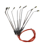 Maxbell 8x10pcs Model Street Lamp Lights Single Head for Model Train Layout Scenery