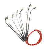 Maxbell 8x10pcs Model Street Lamp Lights Single Head for Model Train Layout Scenery