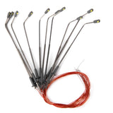 Maxbell 8x10pcs Model Street Lamp Lights Single Head for Model Train Layout Scenery