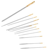 Maxbell 10pc Thimbles Finger Ring + 12 Assorted Hand Sewing Needles Mending Craft Tool
