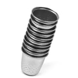 Maxbell 10pc Thimbles Finger Ring + 12 Assorted Hand Sewing Needles Mending Craft Tool