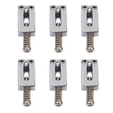 Maxbell 12 Pieces Electric Guitar Bass Bridge Tailpiece Saddles Screws w/ Springs