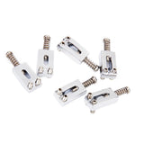 Maxbell 12 Pieces Electric Guitar Bass Bridge Tailpiece Saddles Screws w/ Springs