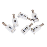 Maxbell 12 Pieces Electric Guitar Bass Bridge Tailpiece Saddles Screws w/ Springs