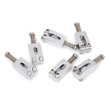 Maxbell 12 Pieces Electric Guitar Bass Bridge Tailpiece Saddles Screws w/ Springs