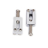 Maxbell 12 Pieces Electric Guitar Bass Bridge Tailpiece Saddles Screws w/ Springs