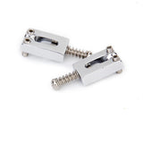 Maxbell 12 Pieces Electric Guitar Bass Bridge Tailpiece Saddles Screws w/ Springs