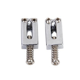 Maxbell 12 Pieces Electric Guitar Bass Bridge Tailpiece Saddles Screws w/ Springs