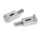 Maxbell 12 Pieces Electric Guitar Bass Bridge Tailpiece Saddles Screws w/ Springs