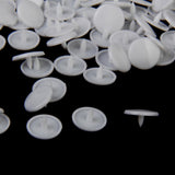 Maxbell 25x100x Resin Buttons Snaps Fasteners Poppers White Craft Cloth DIY 12.4MM