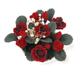 Maxbell 1/12 Dollhouse Miniature Clay Plant Rose Gypsophila Flower In Ceramic Pot