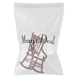 Maxbell 1/12 Dollhouse Miniature Wooden Rocking Chair Model - Brown