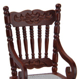 Maxbell 4x1/12 Dollhouse Miniature Wooden Rocking Chair Model - Brown